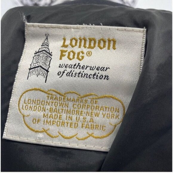 EUC London Fog Teal & Black Double Breasted Trench Coat Women’s Size 8 Rain Jack - Picture 9 of 9